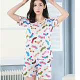 2017 new womens pajamas sweet cotton Animal Cartoon little cat Winter Pajamas Woman Indoor Clothing Home Suit Sleepwear Pyjamas