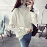 2017 New Women's Coarse Wool Sweater Warm Spring Autumn Winter Casual Sleeved Pullover