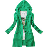 2017 NEW Women's Long-sleeve Knitted Medium-long Hooded Cardigan