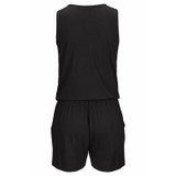 2017 New Women's Jumpsuit Sleeveless V Collar Solid color One Piece Beach Casual Women Clothing