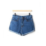 2017 New Women's Jeans Summer High Waist Stretch Denim Shorts  Slim Button Jeans 5XL