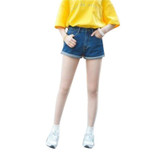 2017 New Women's Jeans Summer High Waist Stretch Denim Shorts  Slim Button Jeans 5XL