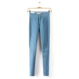 2017 New Women's High Waist Skinny Slim Denim Jeans Trouser Long Pencil Pant Stretchy