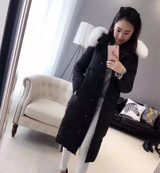 2017 New Women Winter Down Jacket Coats Thick Parkas Fashion Real Raccoon Fur Collar Hooded white Duck Outwear Female 162522