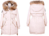 2017 New Women Winter Jacket Coats Thick Parkas High Quality Real Raccoon Fur Collar Hooded Outwear Female 1610262