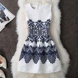 2017 New Women Summer Casual Dress Vintage Print Sexy Party Vestidos Ladies Vestido De Festa Women Dresses Princess Clothing