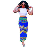 2017 New Women Summer Casual High Waisted Harem Ethnic Boho Pants Wide Leg Loose Long Bloomers Bohemian Style Trousers Plus Size
