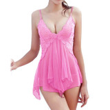 2017 New Women Sexy Lingerie Lace Nightgown Night Dress Sheer Sleepwear Babydoll Nightwear & chemise de nuit nightdress Z1