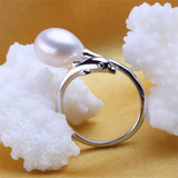 Dolphin Natural Freshwater Pearl Ring