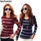 BACHASH New 2017 High Quality Fashion Spring Autumn Winter Sweater Women Wool Pullovers Long Sleeve Fashion Women Clothing Red