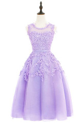 Babyonline Dust Pink Tea-Length Lace Applique Cocktail Dresses 2017 Sleeveless Party Dresses Sexy Sheer Back robe de cocktail