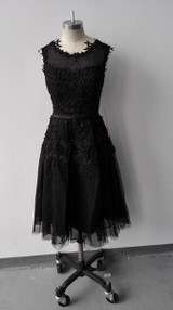 Babyonline Dust Pink Tea-Length Lace Applique Cocktail Dresses 2017 Sleeveless Party Dresses Sexy Sheer Back robe de cocktail