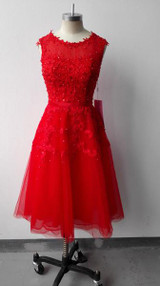 Babyonline Dust Pink Tea-Length Lace Applique Cocktail Dresses 2017 Sleeveless Party Dresses Sexy Sheer Back robe de cocktail