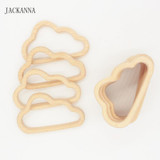 Baby Wood Teether Cloud Shape Natural Beech Wooden Teether Infant Chew Toys, Wood Teething Accessories, Baby Shower Gifts