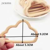 Baby Wood Teether Cloud Shape Natural Beech Wooden Teether Infant Chew Toys, Wood Teething Accessories, Baby Shower Gifts