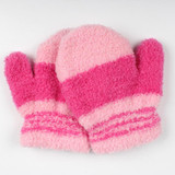 Baby Winter Warm Plush Gloves Children Coral Fleece Knitted Mittens Kids Boys Girls Soft Colorful Striped Full Finger Gloves