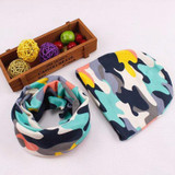 Baby Winter Spring Hat Scarf Nice Camo Print Cotton Children Cap Collar Kids Boy Girl Beanie bonnet Infant Toddler Hats Set