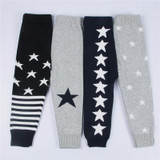 Baby Warm Knitted Pants Baby Boys Cotton Trousers Baby Girls Winter Stars Pants Children Casual Trousers