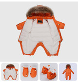 baby warm clothes Duck Down Rompers Snowsuit Outerwear Boy Snow Wear kids Jumpsuit Girl Real Fur Clothing Winter Overalls baby warm clothes Duck Down Rompers Snowsuit Outerwear Boy Snow Wear kids Jumpsuit Girl Real Fur Clothing Winter Overalls