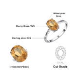 Trendy Oval 1.1 carat Natural Citrine Gemstone Ring