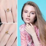 Trendy Oval 1.1 carat Natural Citrine Gemstone Ring