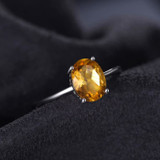 Trendy Oval 1.1 carat Natural Citrine Gemstone Ring