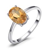 Trendy Oval 1.1 carat Natural Citrine Gemstone Ring