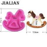 Baby Trojan horse toys shape Fondant baking chocolate silicone mold for cake decorating tools Craft Molds T0731