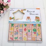 Baby Toys 15Pcs Wooden Animal dominoes Solitaire Dominoes Wooden Educational Blocks Baby Early Learning Toys