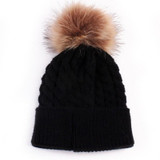 Baby Toddler Kids Boys Girls Knitted Fur Ball Caps 2017 Winter Autumn Cute Hats Crochet Warm Hat Cap