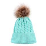 Baby Toddler Kids Boys Girls Knitted Fur Ball Caps 2017 Winter Autumn Cute Hats Crochet Warm Hat Cap