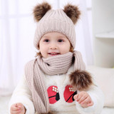 Baby Toddler Kids Boys Girls Knitted Fur Ball Caps 2017 Winter Autumn Cute Hats Crochet Warm Hat Cap