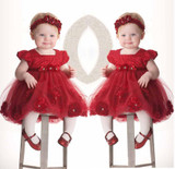 Baby Toddler Girl Dress Flower Princess Wedding Party Pageant Tulle TUTU Dresses Infant Kids Children Girls Clothing