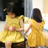 Baby Toddler Flower Girls Dress Lace Tulle Backless Sundress Formal Party Dresses Children Kids Girl Summer Clothing Princess