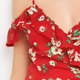 AZULINA Sexy V Neck Ruffle Mini Beach Dress Women 2017 Casual Summer Spaghetti Strap Red Chiffon Floral Dress Sundress Vestidos AZULINA Sexy V Neck Ruffle Mini Beach Dress Women 2017 Casual Summer Spaghetti Strap Red Chiffon Floral Dress Sundress Vestidos