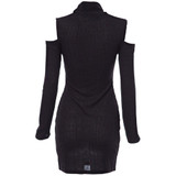 AZULINA Sexy Party Club Dresses Off Shoulder Knitted Sweater Vestidos Robe Femme Women Warm Winter 2016 Long Sleeve Mini Dress