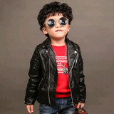 Belababy Spring Autumn Kids Jacket PU Leather Girls Jackets Clothes Children Outwear For Baby Girls Boys Clothing Coats Costume
