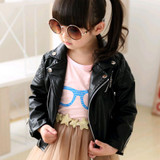 Belababy Spring Autumn Kids Jacket PU Leather Girls Jackets Clothes Children Outwear For Baby Girls Boys Clothing Coats Costume