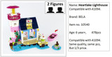 BELA Building Blocks 10540 Friends Figures Heartlake Lighthouse 41094 Model Compatible Legoed Figure Toy For Children
