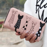 Beibaobao Women Wallets fashion Dollar price Leather Wallet carton cat Day Clutch Purse long woman Purses female bag LS8723