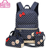 Beibaobao Girl School Bags For Teenagers backpack set women shoulder travel bags 3 Pcs/Set rucksack mochila knapsack LM3582mf