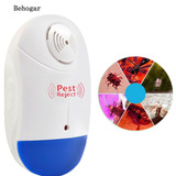 Behogar Electronic Ultrasonic Pest Control Repeller Insect Flying Killer Repellent for Mouse Mosquito Cockroach Cricket Bugs