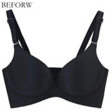 BEFORW Women Bra Sexy Lingerie Adjustable Brassiere Seamless Intimates Super Push Up Bra Big Size C Cup Strappy Bras For Women