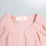 BEFORW Women Chiffon Blouses Summer Fashion White Pink Womens Clothing Tops Shirt Sexy V Neck Business Office Women Blouses