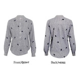 BEFORW Women Blouse Fashion Casual Stripes Tops Big Size Women Clothing Embroidery Cardigan Blouses Long Sleeves Women Clothes BEFORW Women Blouse Fashion Casual Stripes Tops Big Size Women Clothing Embroidery Cardigan Blouses Long Sleeves Women Clothes