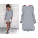 BEFORW Summer Casual Dress Women Long Sleeves White Black Dresses Fashion Round Neck High quality Elegant Party Dress Vestidos