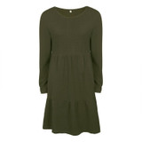 BEFORW New Arrive Women Dress Autumn And Winter Fashion Long Sleeve Dresses Blue Pink ArmyGreen Womens Clothing Sexy Dress