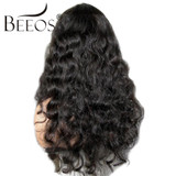 BEEOS 150% Density Curly Human Hair Lace Front Wigs Black Women With Baby Hair Remy Brazilian Lace Wigs Pre Plucked Average Cap