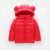 BEEBILLY Girls Winter Jackets Boys Cartoon Style Girl Fashion Outerwear Baby Girls Clothes Hooded Jacket for Girls Cotton Parkas
