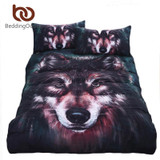 BeddingOutlet Wolf Bedding Set Painting 3D Vivid Duvet Cover Quality Twill Cool Bed Set Multi Sizes 3pcs